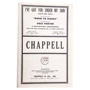 Vintage Got You Under My Skin Sheet Music Porter Masterscore Orchestration 1936